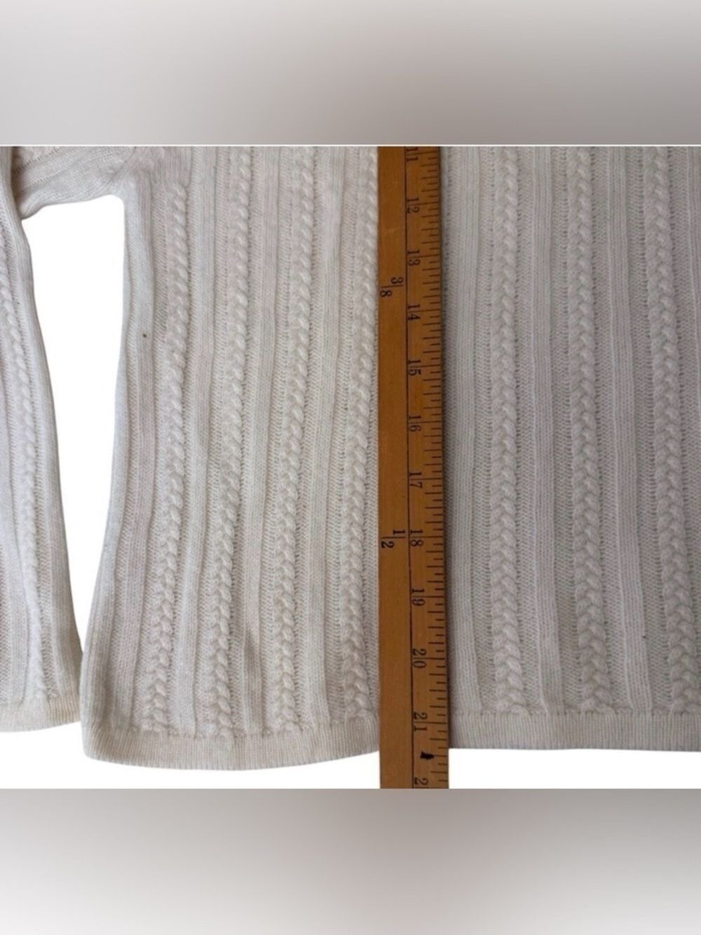 Forte' Prive Cream Cashmere Pull On Cardigan SzL - Picture 5 of 6